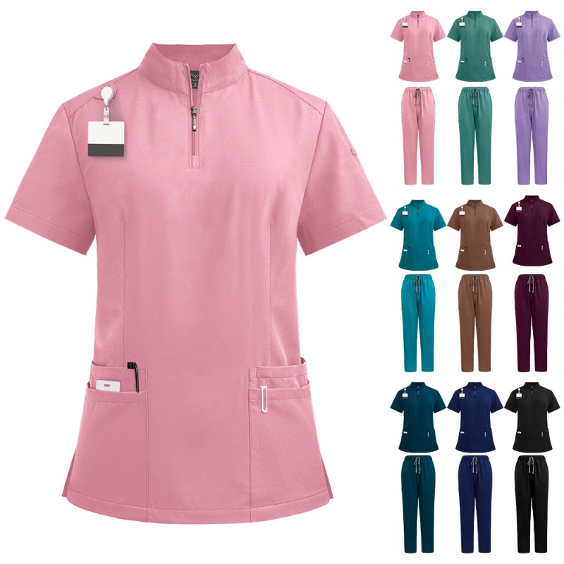 Medical Lab Coat - Neutralny medyczny fartuch z matowego materiału,