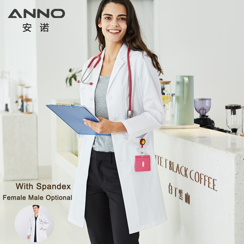 ANNO z długim rękawem mundury  – Medical Lab Coat recenzja i cena
