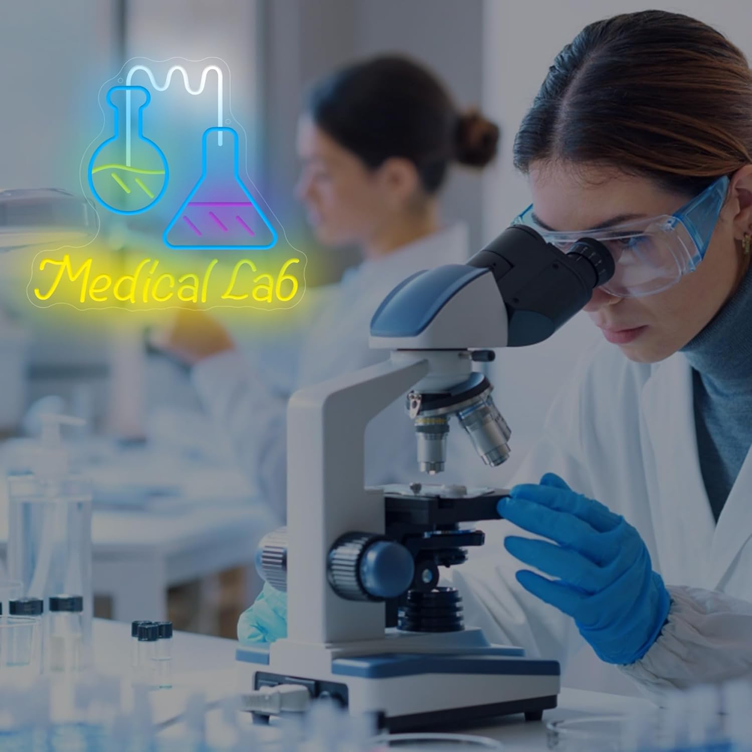 Neonowy znak laboratoryjny, za – Medical Lab And Science recenzja i cena
